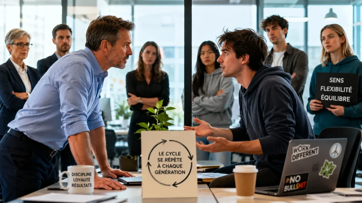 naissance de l'intergénérationnel en entreprise et de sa prise en compte dans le management