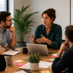 réunion pour trouver les valeur de l'entreprise
