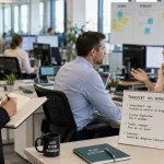 un concepteur de transfert observe le travail réel des managers après une formation