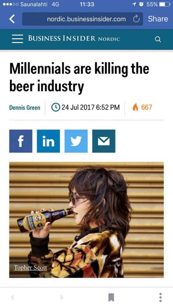 Les millennials sont en train de tuer l'économie de la bière