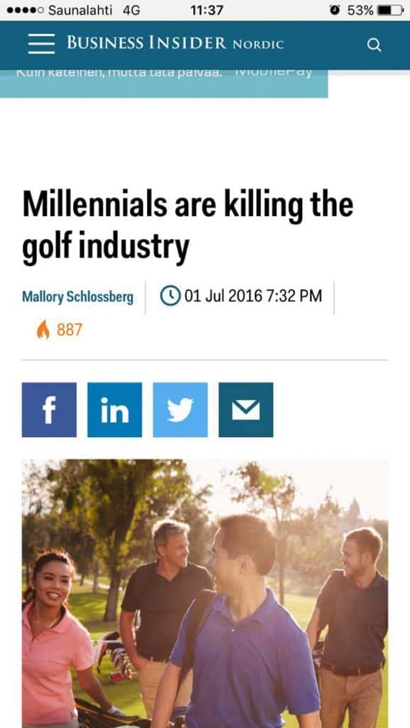 Les millennials sont en train de tuer l'industrie du golf